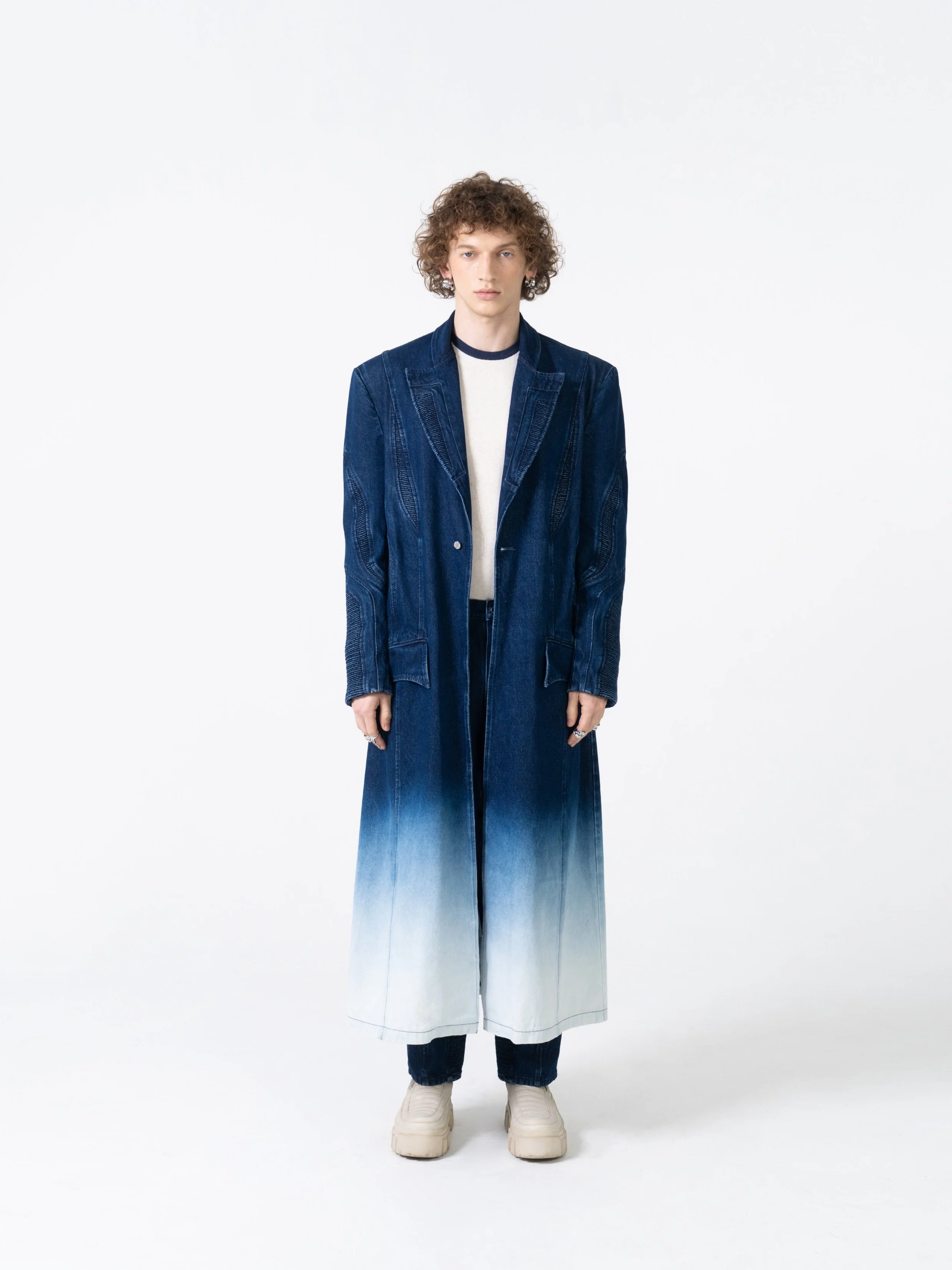 Exoskeleton Panel Denim Jacket (Outerspace Pink) — ANGUS TSUI